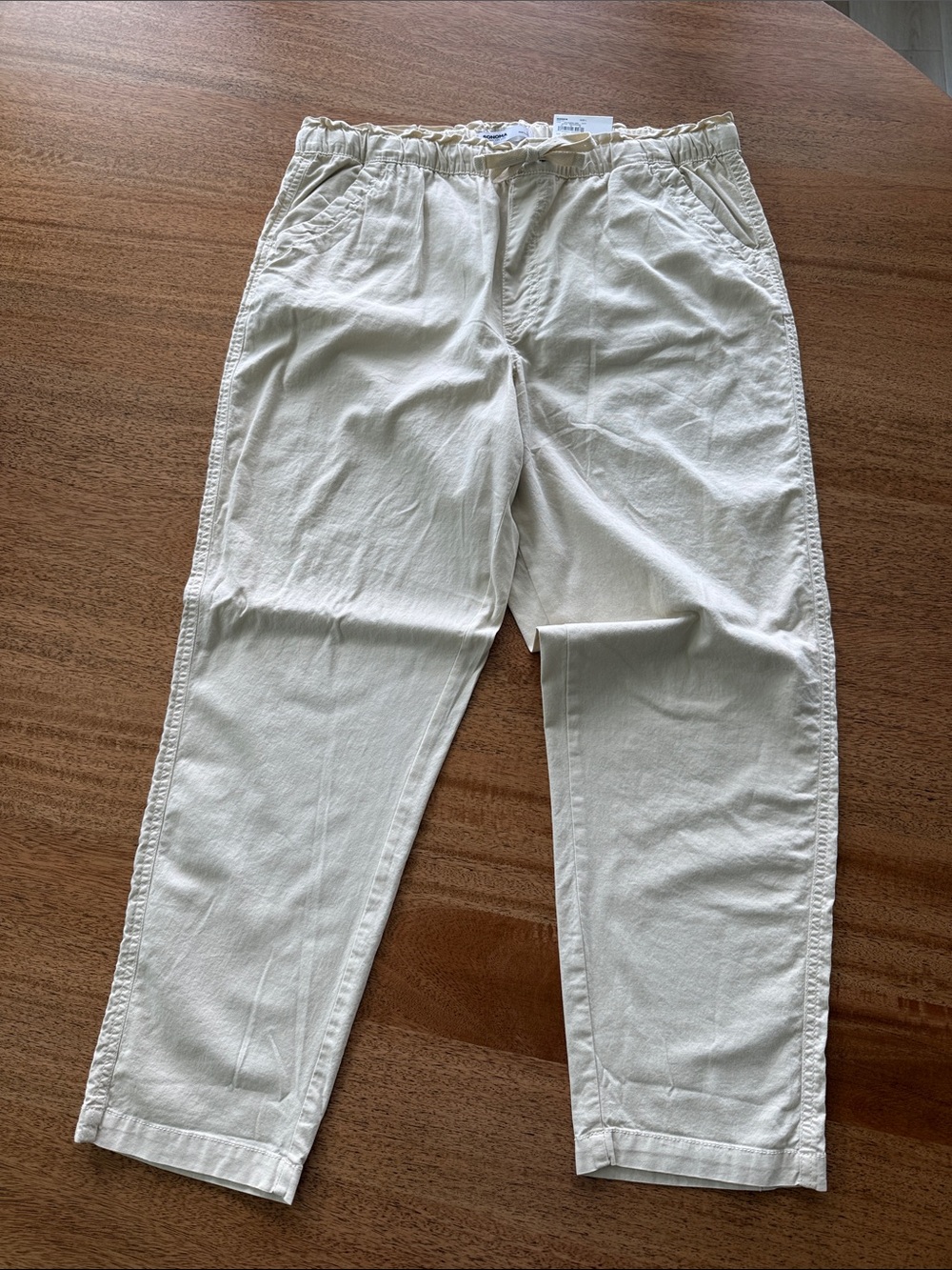 Sonoma Cream Elastic-Waist Capri